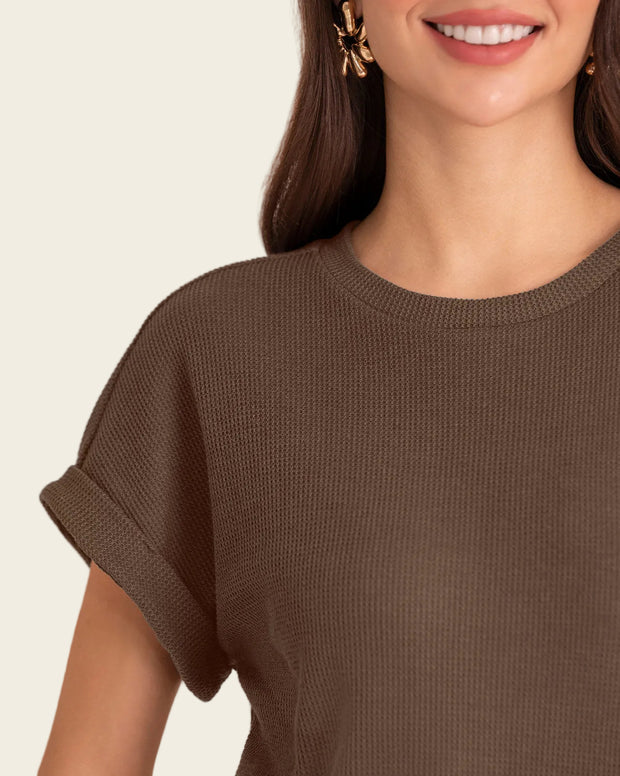 Camiseta manga corta con textura
