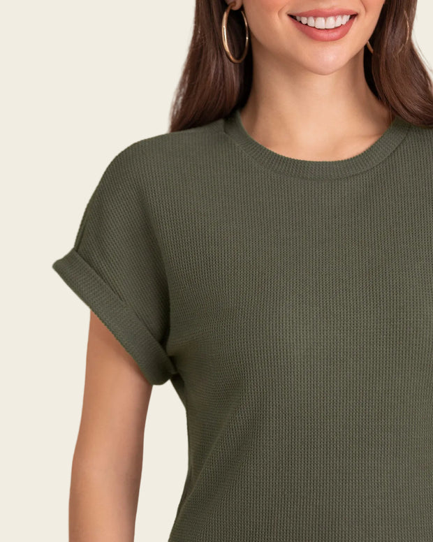 Camiseta manga corta con textura