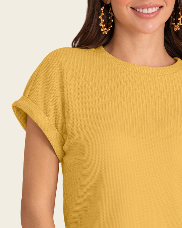 Camiseta manga corta con textura