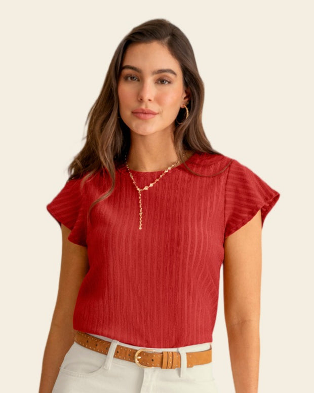 Camiseta con mangas acampanadas