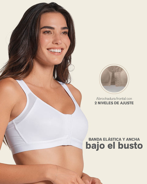 Brasier corrector de postura con compresión de volumen del busto Multi/Functional#color_000-blanco