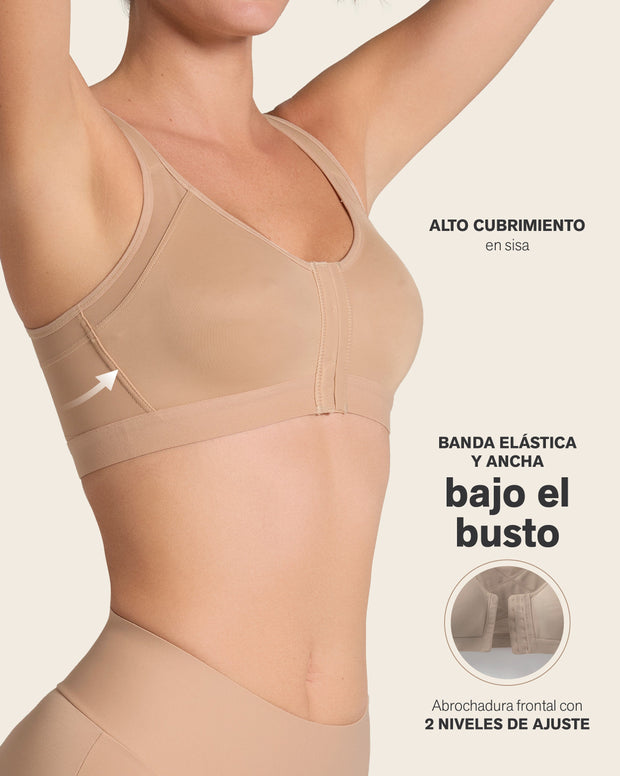 Brasier corrector de postura, compresión volumen del busto
