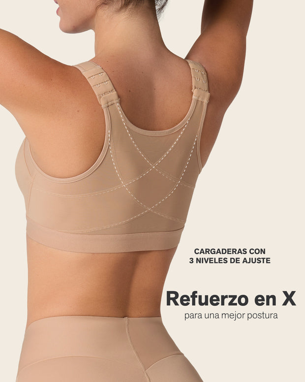 Brasier corrector de postura con compresión de volumen del busto Multi/Functional