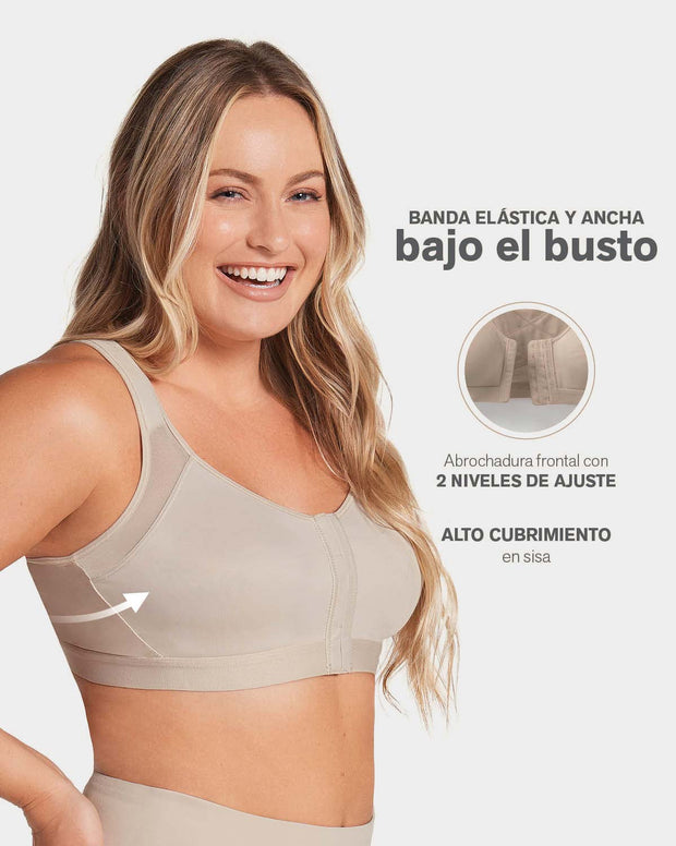Brasier corrector de postura, control volumen del busto