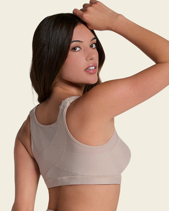 Brasier corrector de postura con compresión de volumen del busto Multi/Functional#color_802-cafe-claro