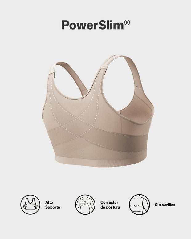 Brasier corrector de postura, control volumen del busto