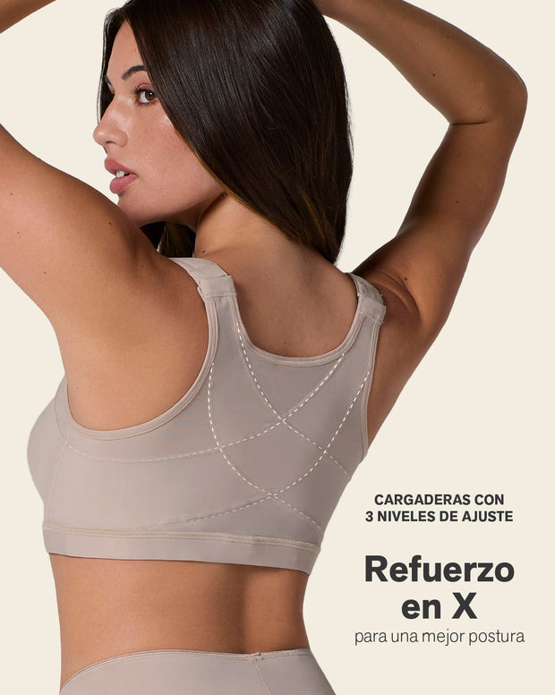 Brasier facilitador de postura con reducción de volumen del busto