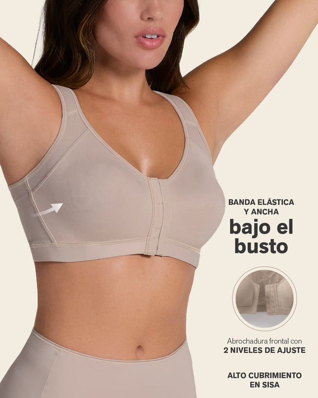 Brasier facilitador de postura con reducción de volumen del busto