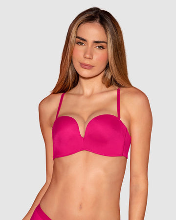 Brasier strapless antigravedad de realce alto sin varilla#color_478-fucsia