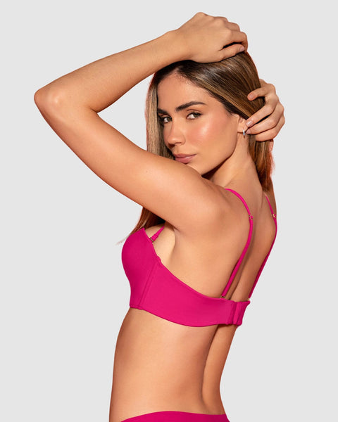 Brasier strapless antigravedad de realce alto sin varilla#color_478-fucsia