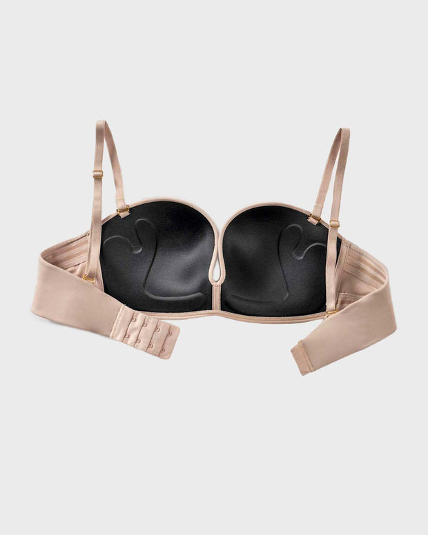 Brasier strapless antigravedad de realce alto sin varilla