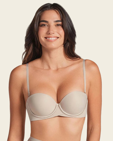 Brasier strapless Magic Up de doble realce que aumenta dos tallas de copa#color_802-cafe-claro