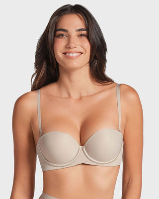 Brasier strapless Magic Up de doble realce que aumenta dos tallas de copa#color_802-cafe-claro