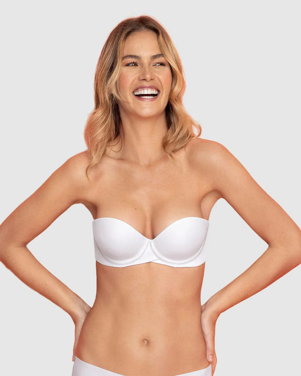 Brasier strapless de doble realce