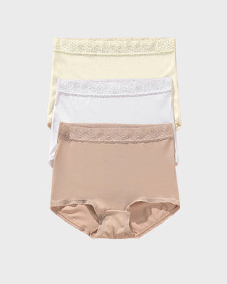 Paquete x 3 panties clásicos con toques de encaje#color_s06-blanco-cafe-claro-marfil