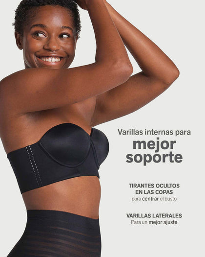 Brasier Strapless de Espalda Ancha, Buen Soporte