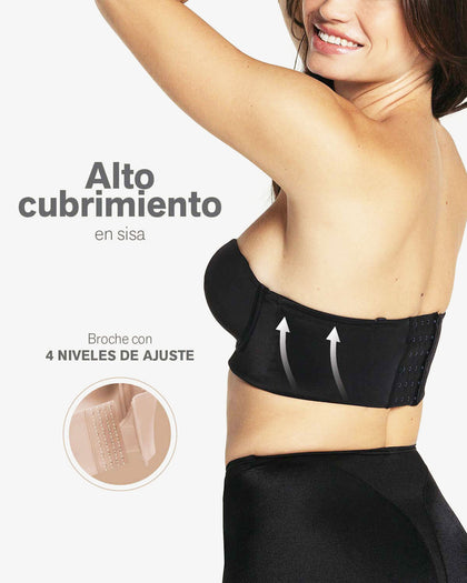 Brasier Strapless de Espalda Ancha, Buen Soporte