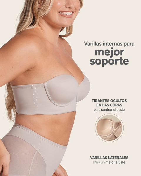 Strapless bustier 360° de perfección#color_802-cafe-claro