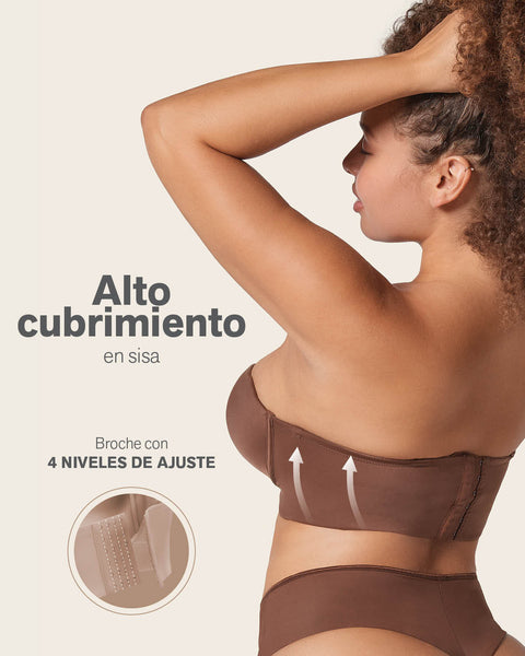 Strapless bustier 360° de perfección#color_875-cafe-oscuro