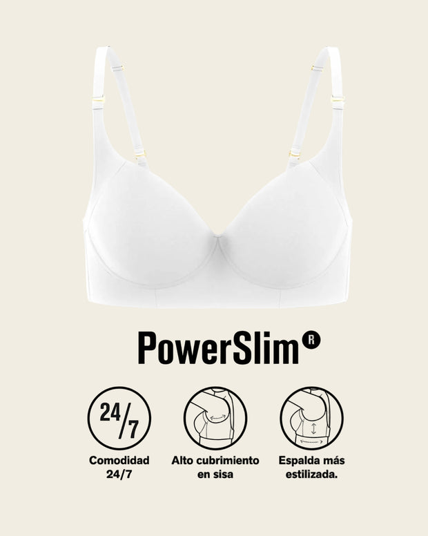 Brasier de realce suave y cubrimiento alto en sisa y espalda Cover Bra