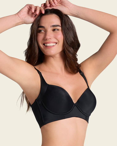 Brasier de realce suave y cubrimiento alto en sisa y espalda Cover Bra#color_700-negro