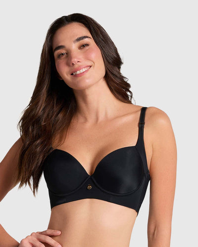Brasier de realce suave y cubrimiento alto en sisa y espalda Cover Bra#color_700-negro