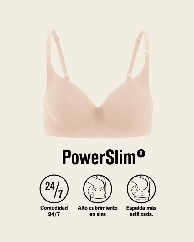 Brasier de realce suave y cubrimiento alto en sisa y espalda Cover Bra