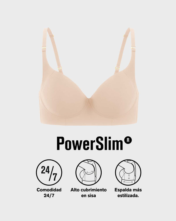 Brasier de cubrimiento alto en sisa y espalda Cover Bra