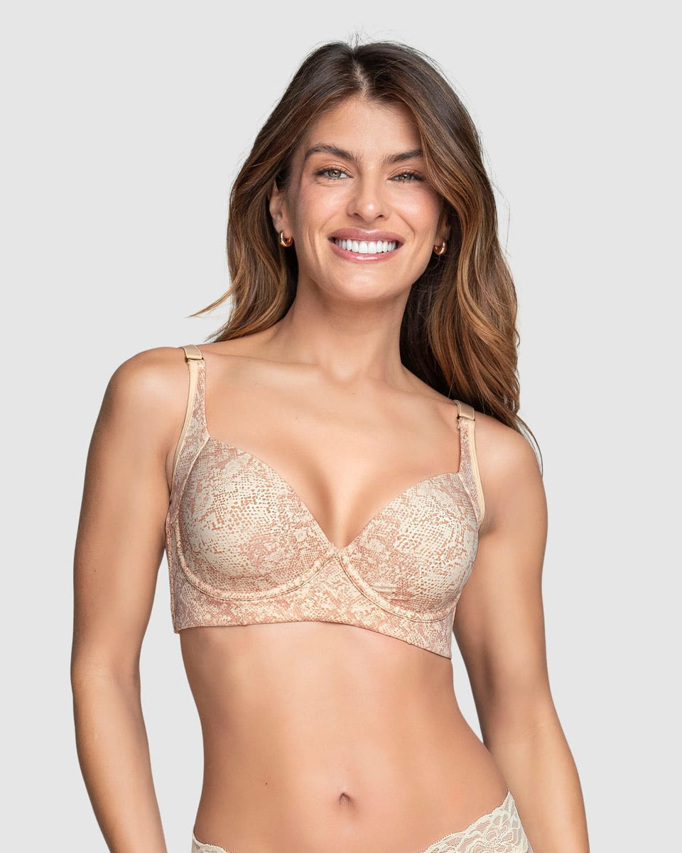 Brasier de realce suave y cubrimiento alto en sisa y espalda