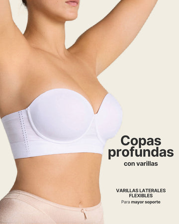 Brasier tipo bustier support strapless#color_000-blanco