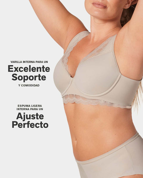 Brasier de gran cubrimiento Deep Coverage Bra#color_802-cafe-claro