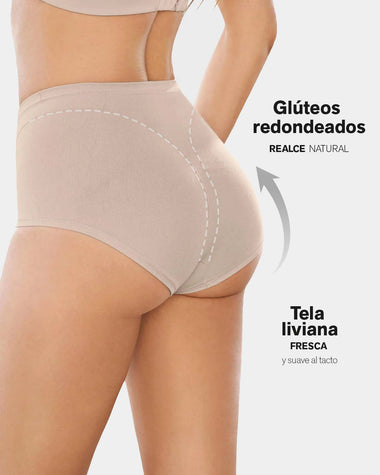 Panty clásico en algodón de compresión suave#color_802-cafe-claro