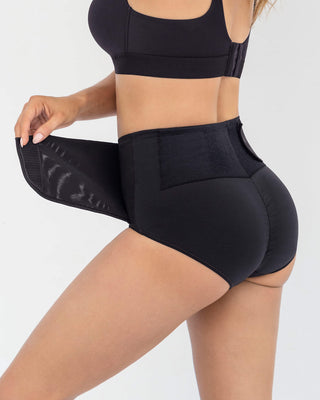 Faja pantalón postparto de compresión fuerte#color_700-negro