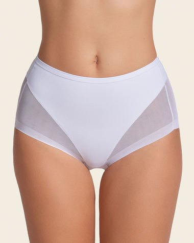 Panty clásico invisible con tul#color_000-blanco