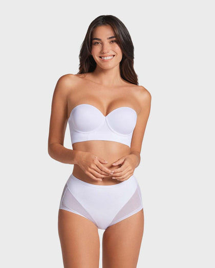 Panty clásico invisible con tul#color_000-blanco