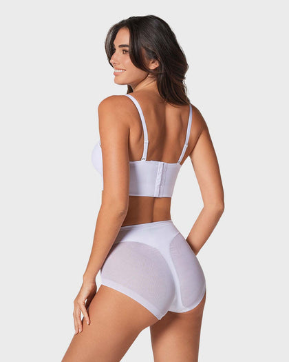 Panty clásico invisible con tul#color_000-blanco
