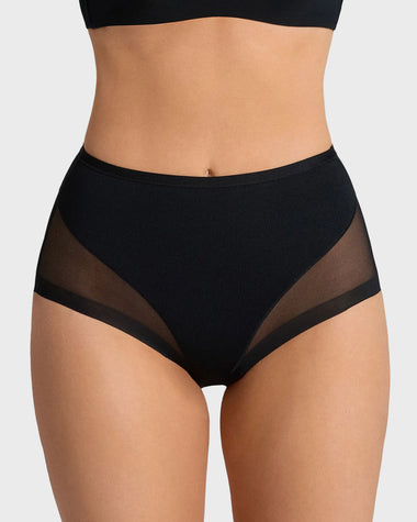 Panty clásico invisible con tul#color_700-negro