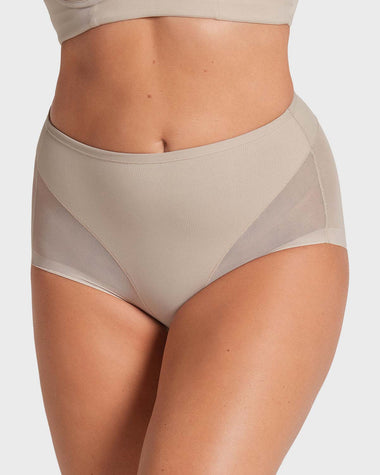 Panty clásico invisible con tul#color_802-cafe-claro