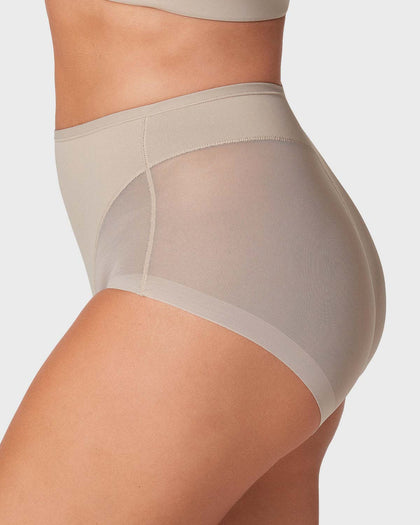 Panty clásico invisible con tul#color_802-cafe-claro