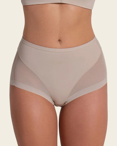 Panty clásico invisible con tul#color_802-cafe-claro
