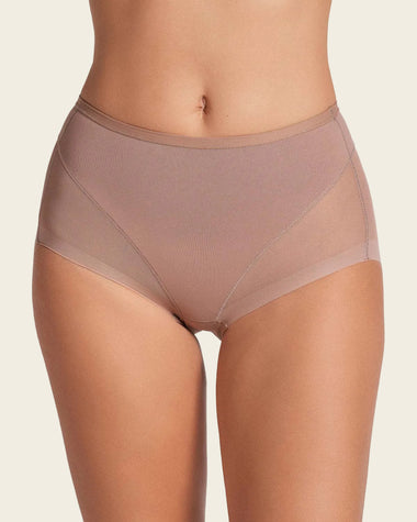 Panty clásico invisible con tul#color_857-cafe-medio