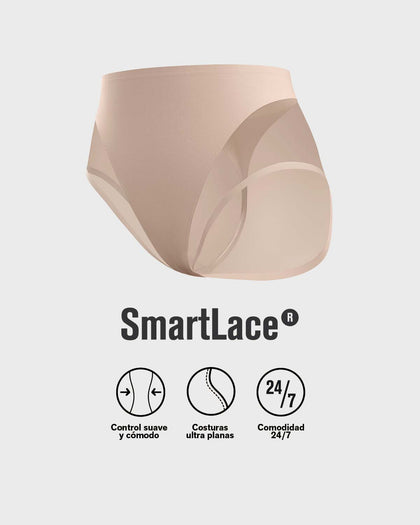 Panty clásico invisible con tul#color_857-cafe-medio
