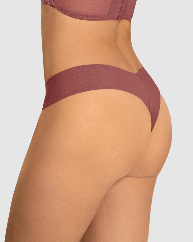 Panty brasilera invisible ultraplano sin elásticos y de pocas costuras
