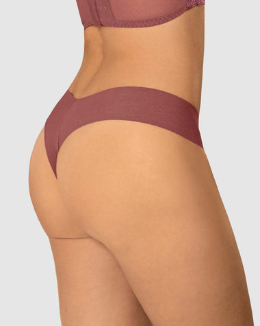 Panty brasilera invisible ultraplano sin elásticos y de pocas costuras#color_331-vino-empolvado