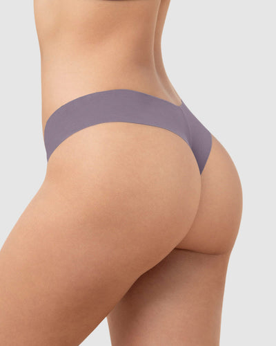 Panty brasilera invisible ultraplano sin elásticos y de pocas costuras#color_707-morado