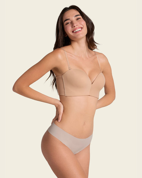 Panty brasilera invisible ultraplano sin elásticos y de pocas costuras#color_802-cafe-claro