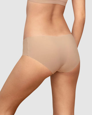 Panty hípster invisible ultraplano sin elásticos y de pocas costuras#color_802-cafe-claro