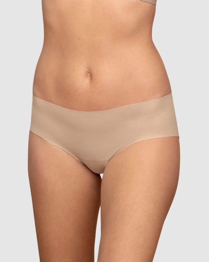 Panty hípster invisible ultraplano sin elásticos y de pocas costuras#color_802-cafe-claro