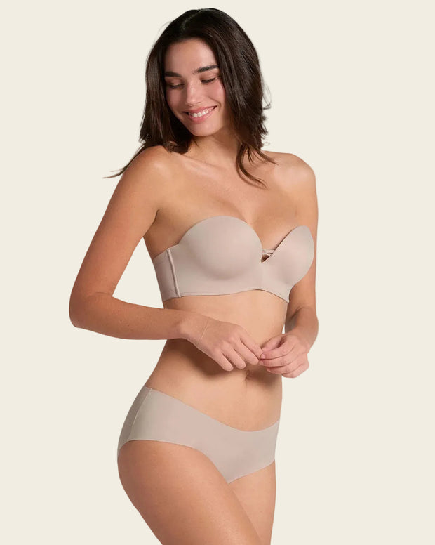 Panty hípster invisible ultraplano sin elásticos y de pocas costuras