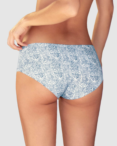 Panty hípster invisible ultraplano sin elásticos y de pocas costuras#color_a67-estampado-azul